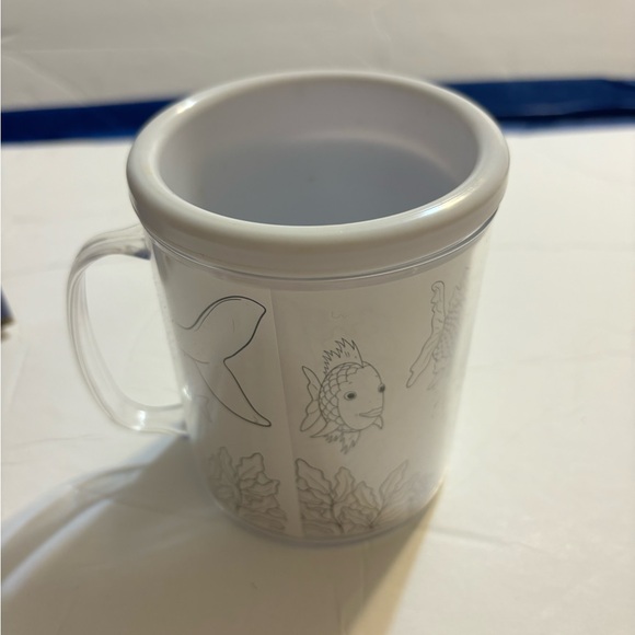 Rainbow Fish Coloring Mug 1998 New and Unused Rare Find + Hardback Book 1992 - Picture 5 of 15
